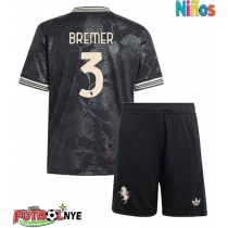 Camiseta Juventus Gleison Bremer #3 Tercera Equipación para niños 2025-26 manga corta (+ pantalones cortos)